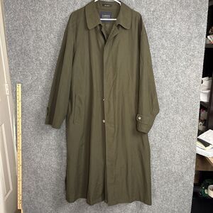 Sanyo Trench Mac Trench Coat  Mens Size L  Olive  Long Minimalist Military Vtg